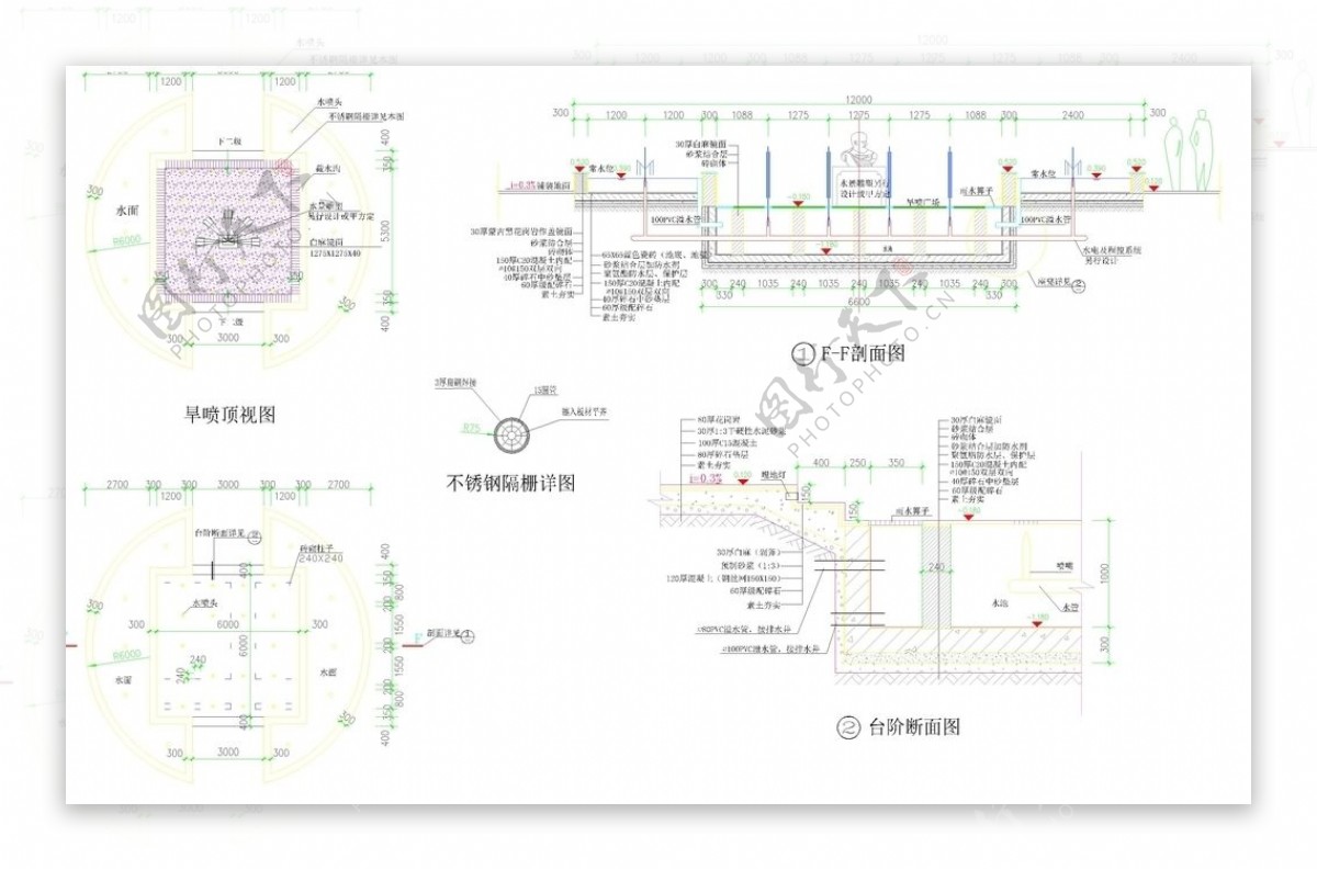 CAD公园绿化桥路道路绿化