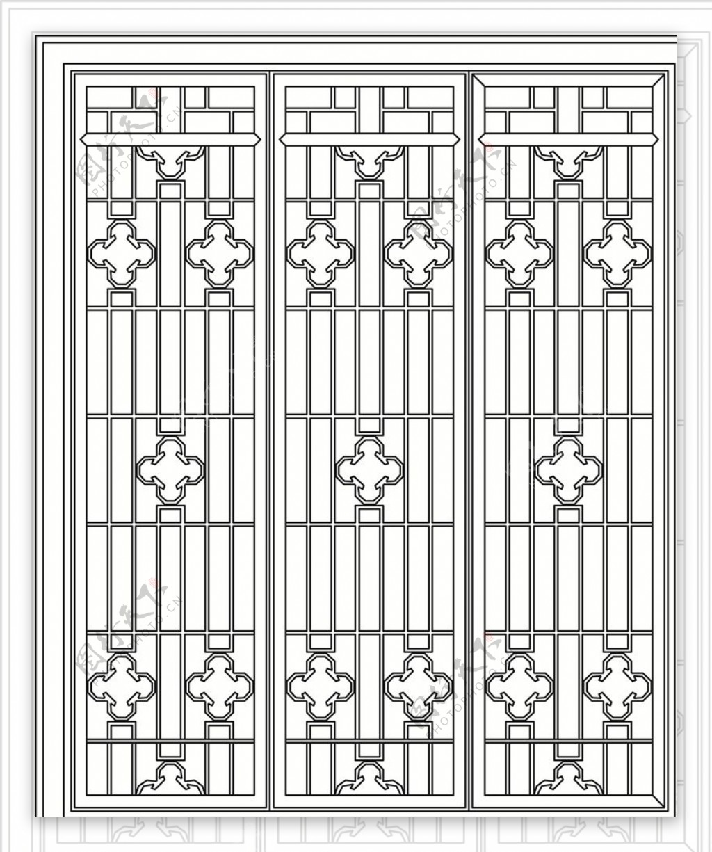 古建花纹镂空花纹古建窗花