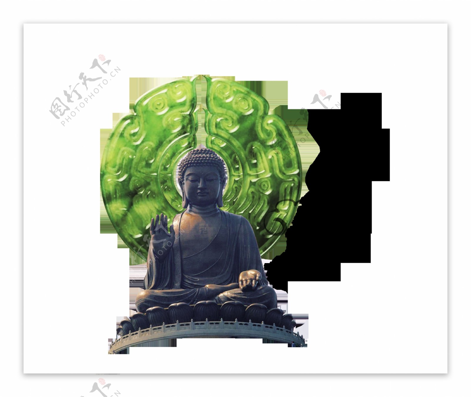 尊者尊敬尊重佛教中国风艺术字设计