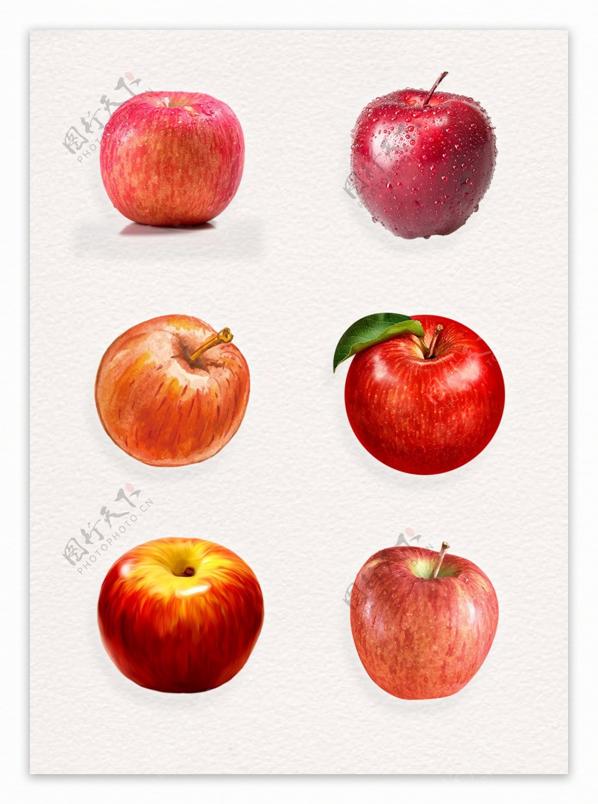 美味营养红苹果素材设计