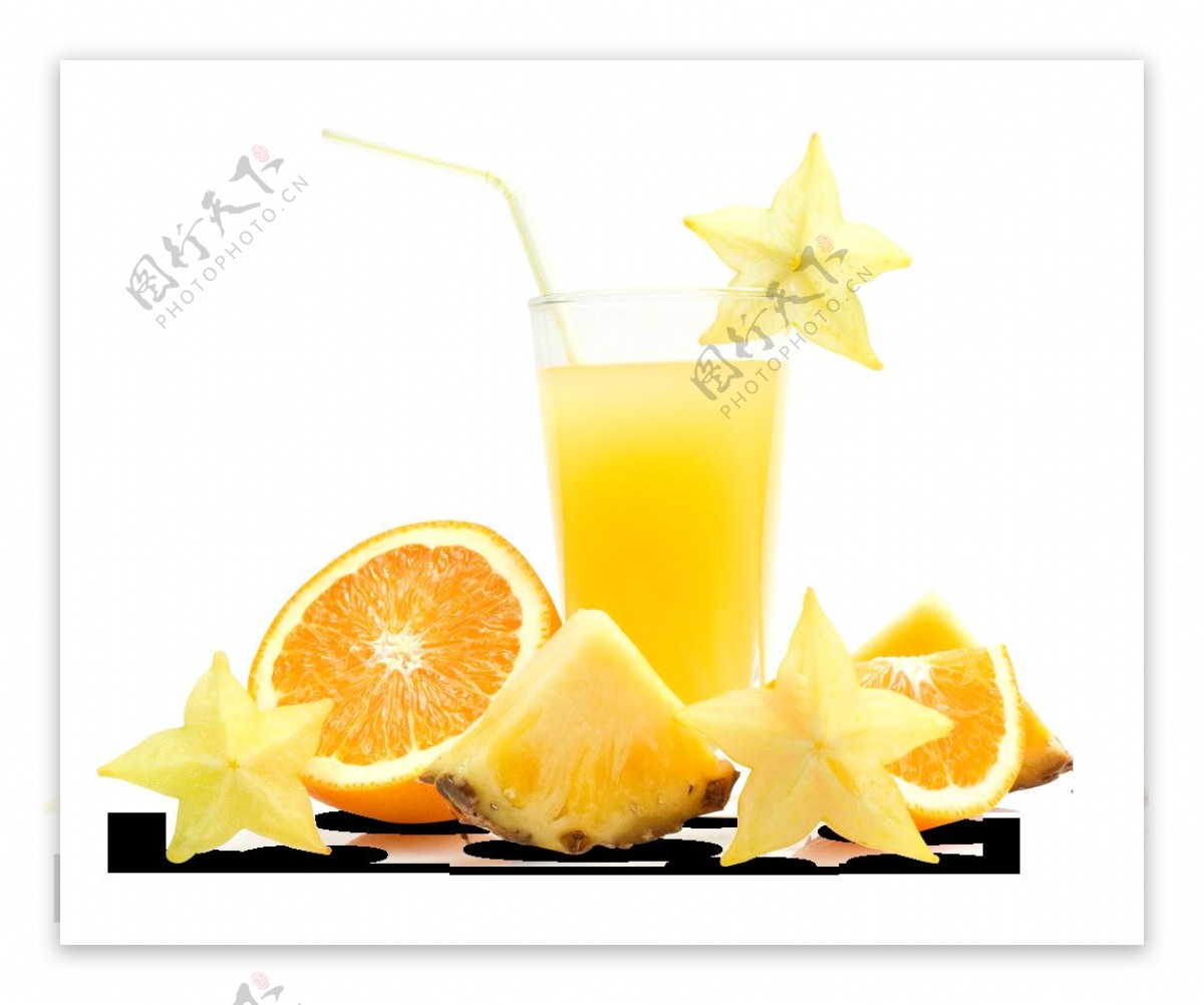 橙子橙汁果汁png元素