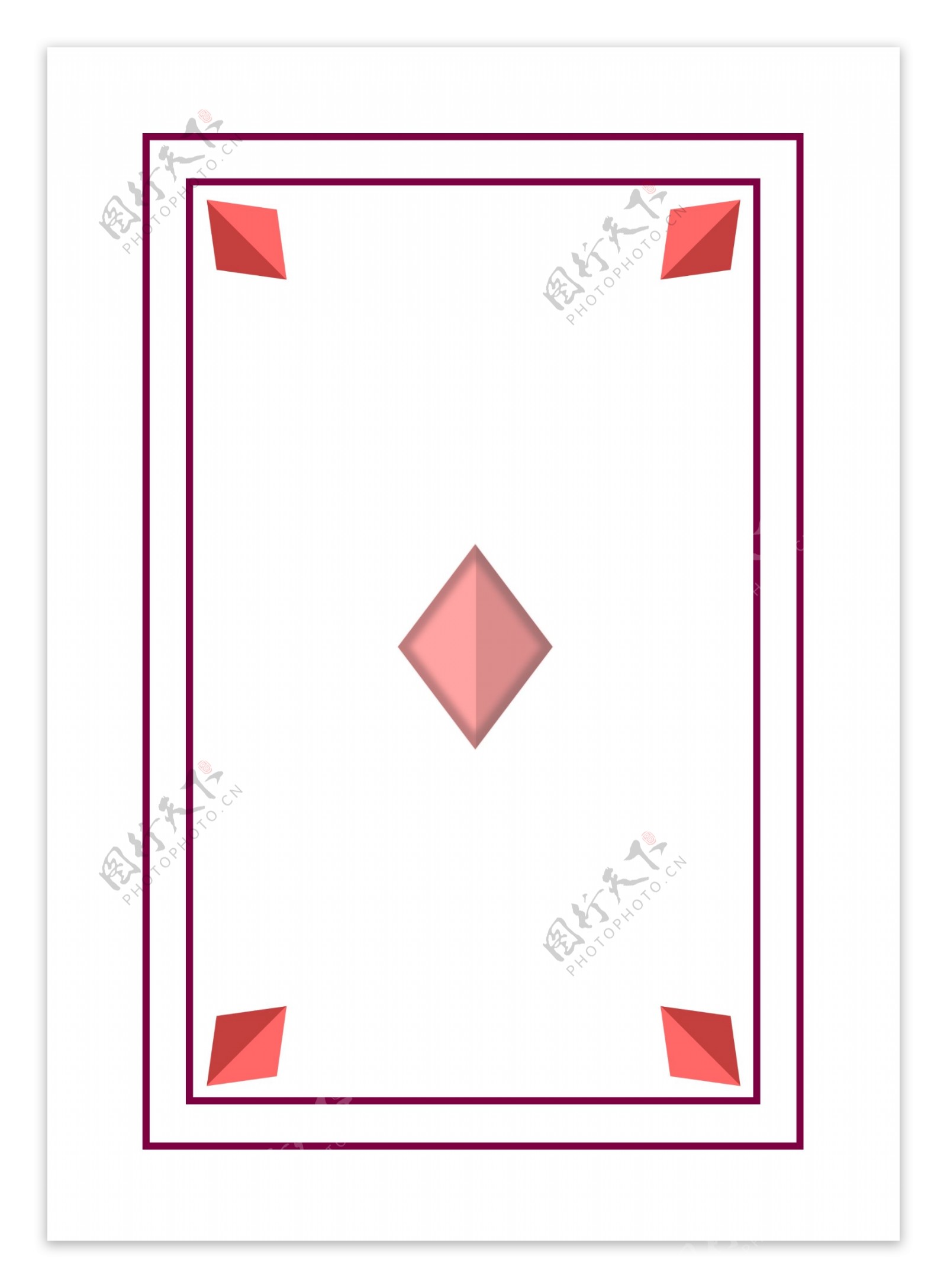 扑克边框方片元素设计