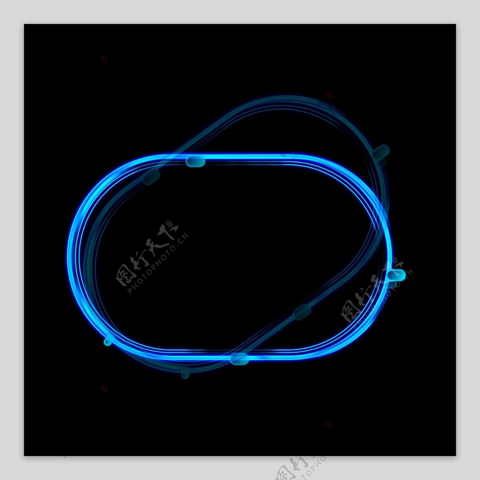圆环蓝色科技光效光线效果