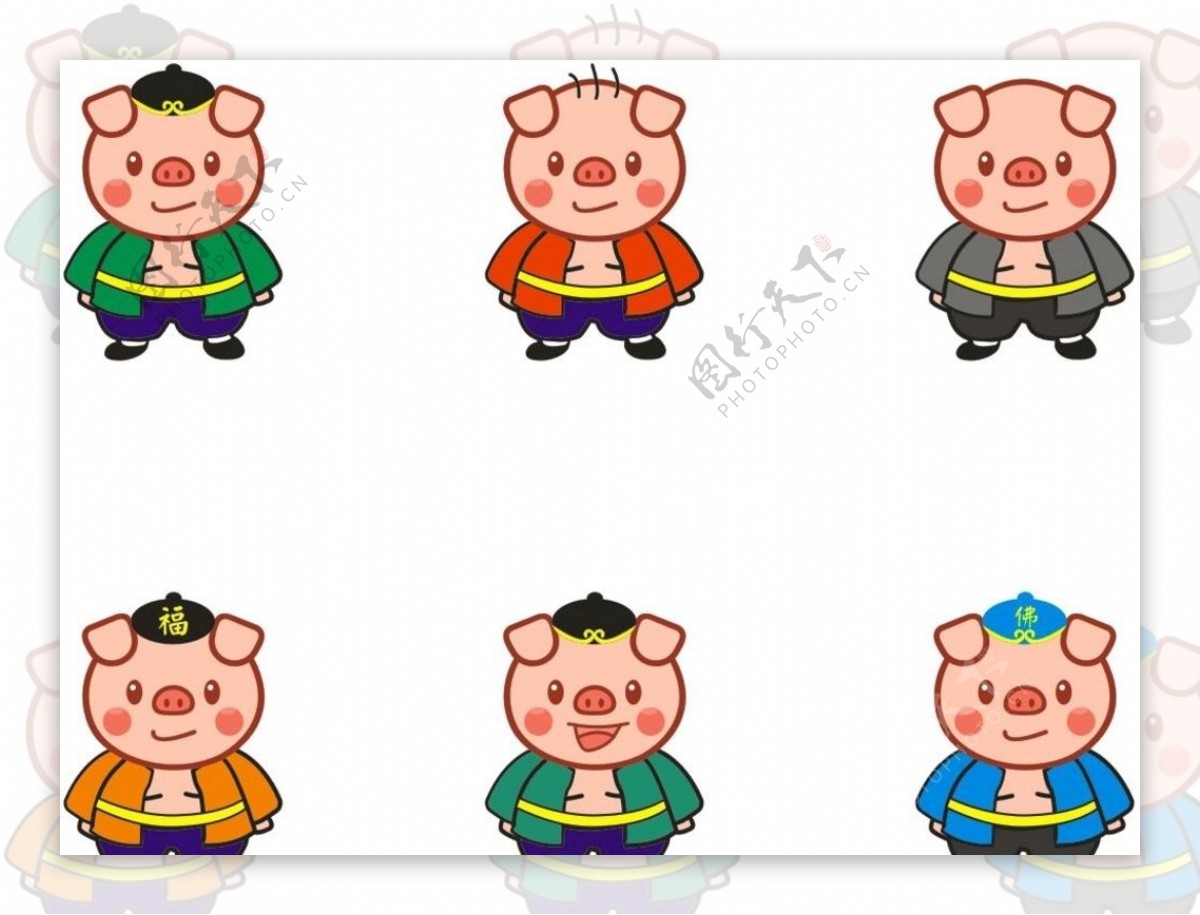 卡通小猪猪八戒CDR设计