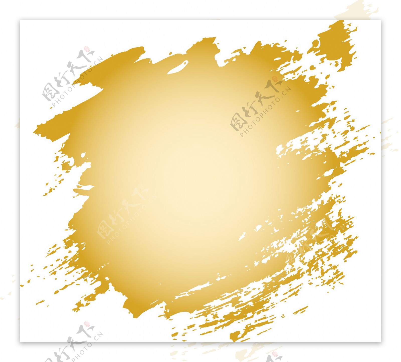 金色墨迹矢量图png元素