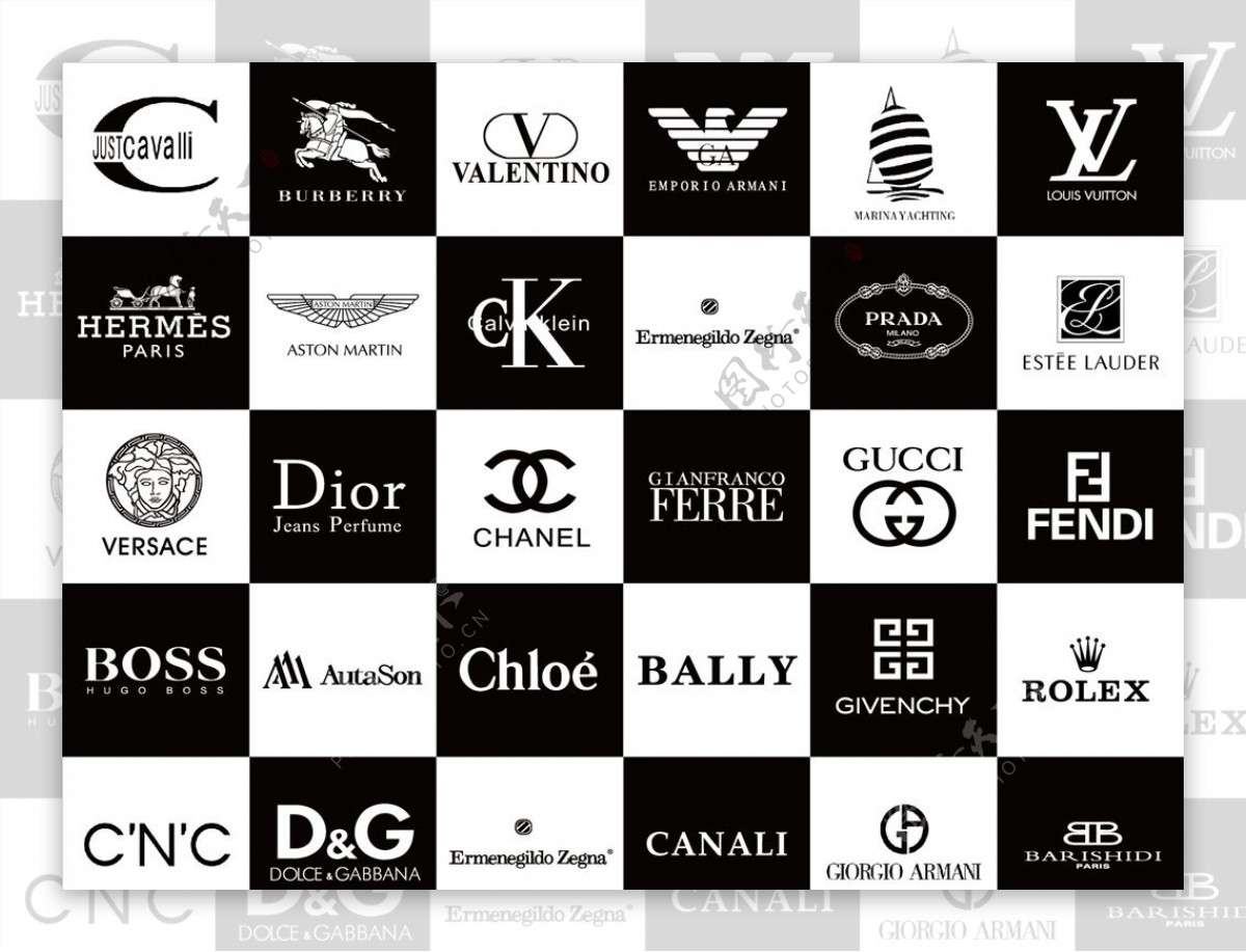 奢侈品logo墙