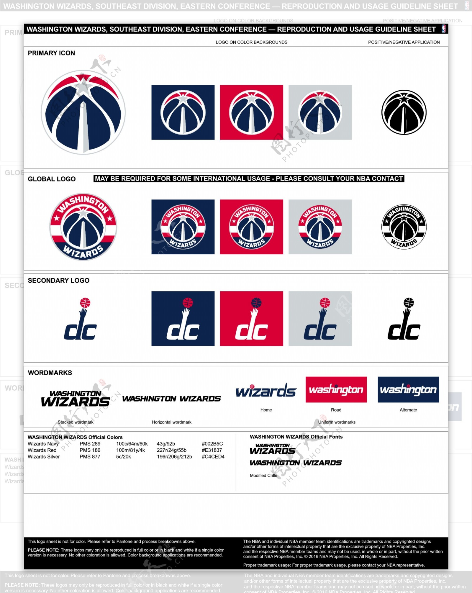 新版NBA华盛顿奇才logo