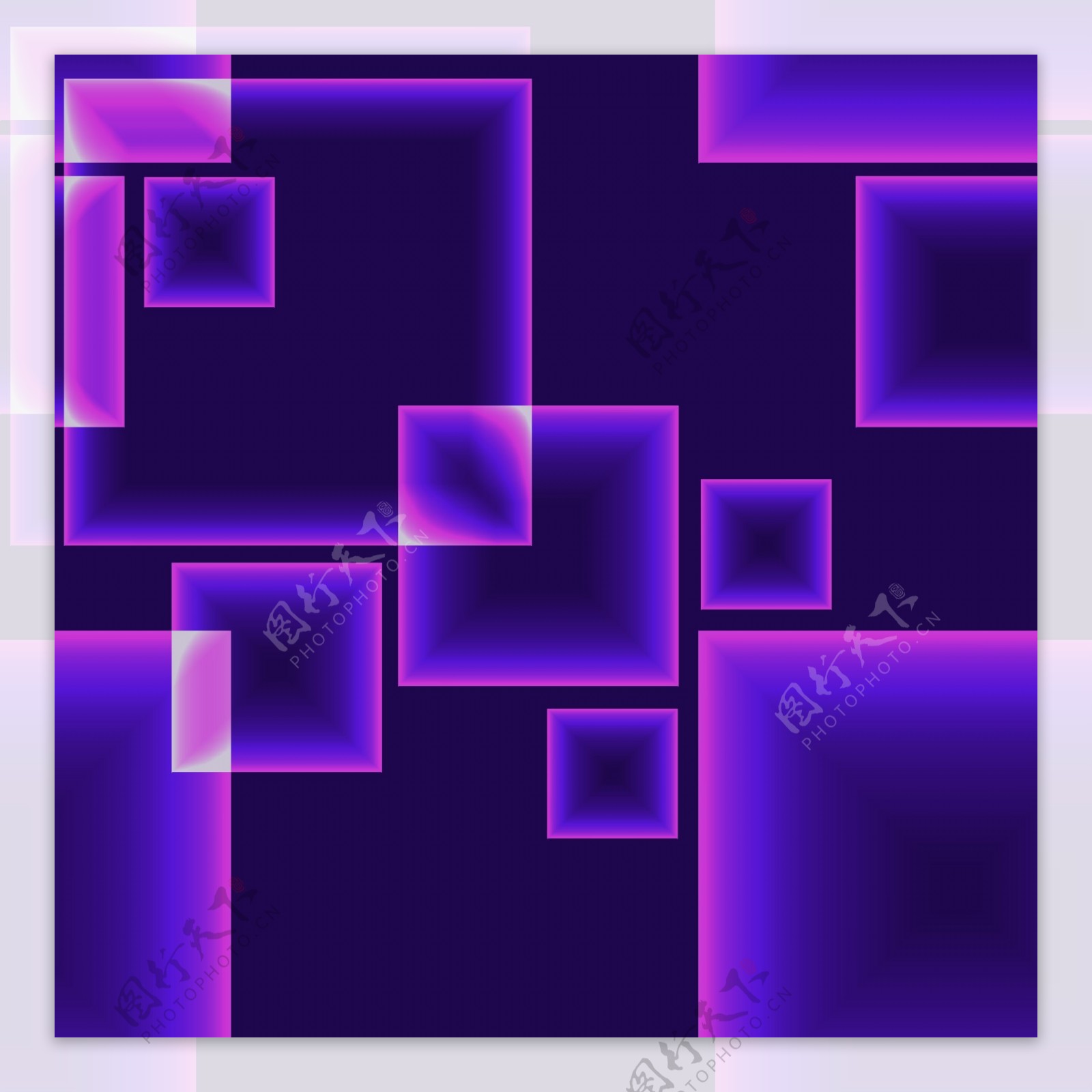 紫罗兰色立方体背景