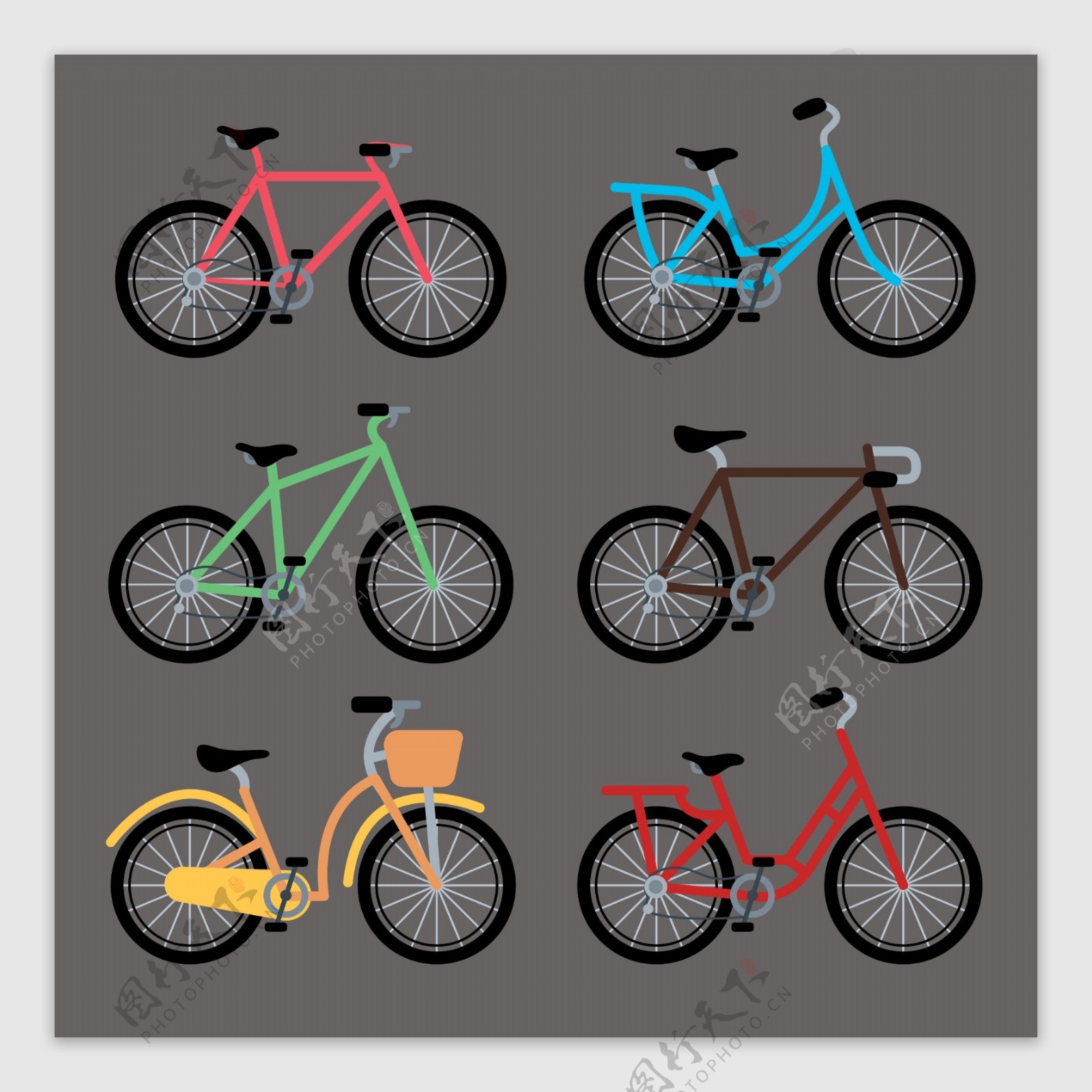卡通自行车自行车卡通自行车