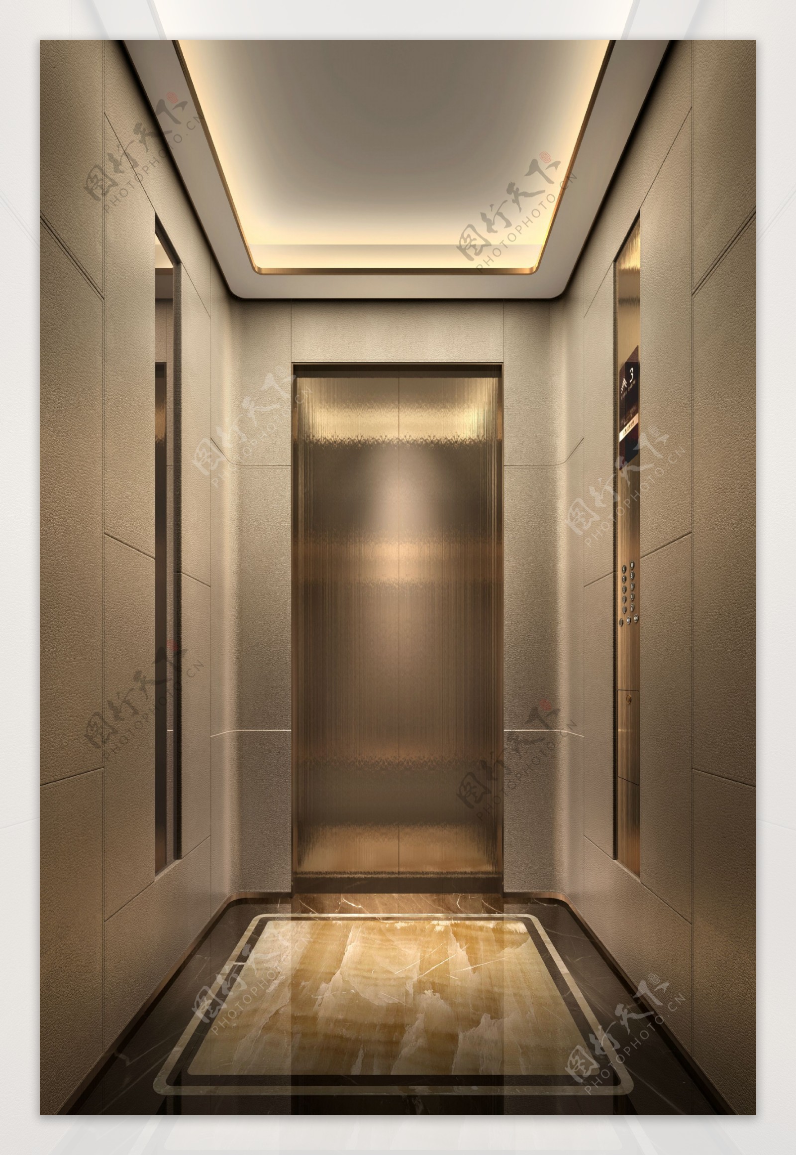 办公室电梯厅效果图设计图__3D作品_3D设计_设计图库_昵图网nipic.com
