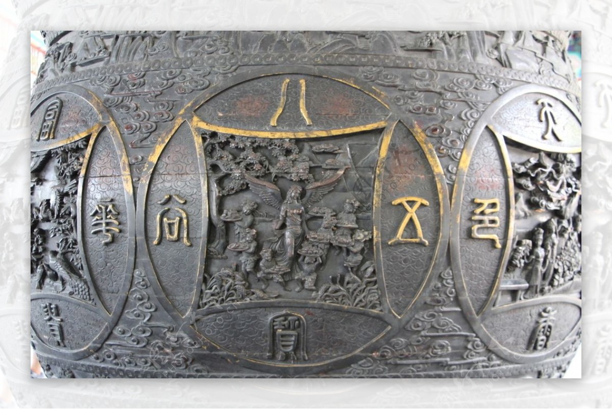 中国元素浮雕图案
