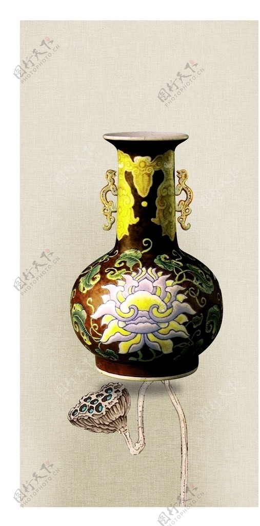 中式花瓶过道玄关茶台