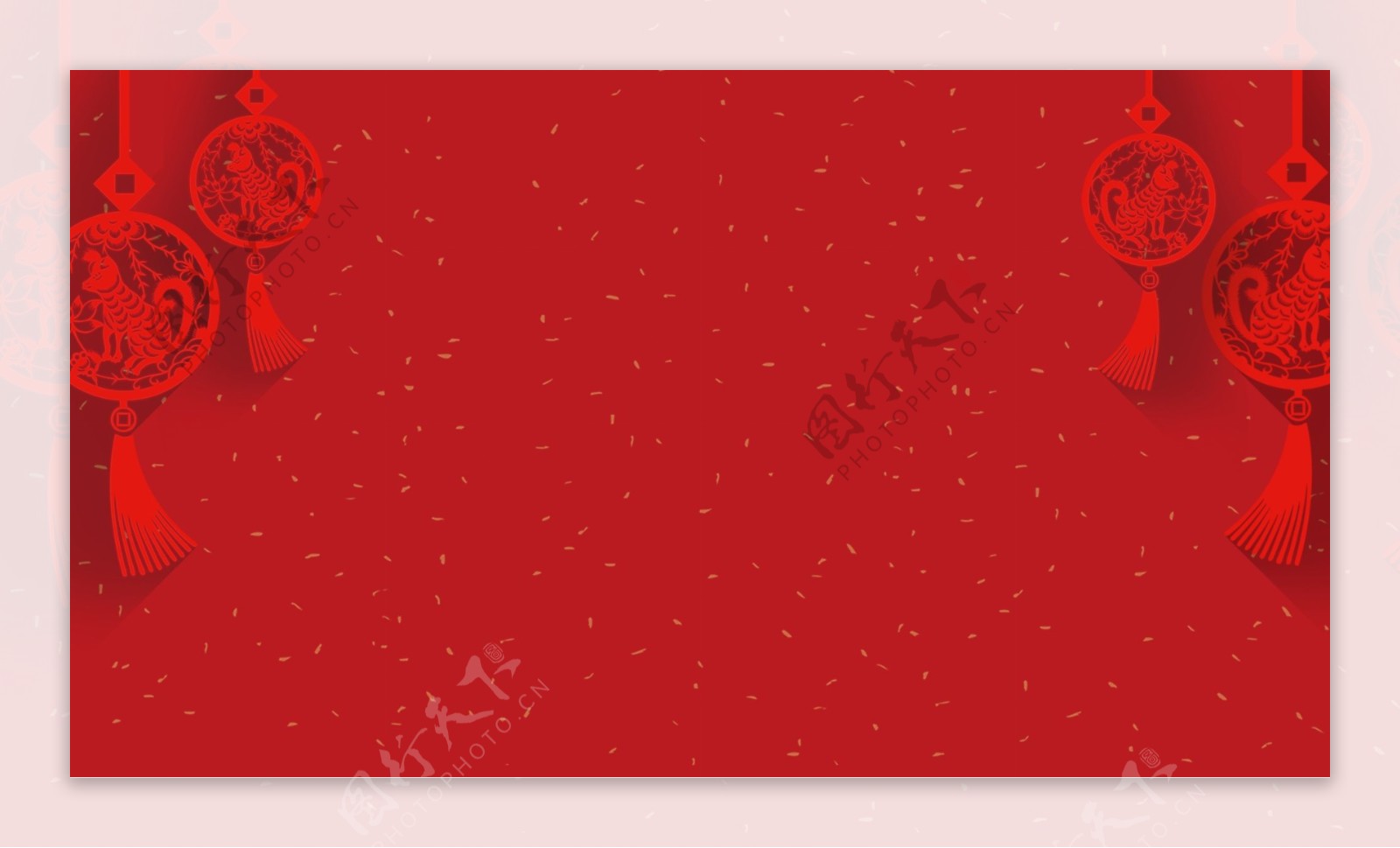 红色简约春节新年节日背景素材