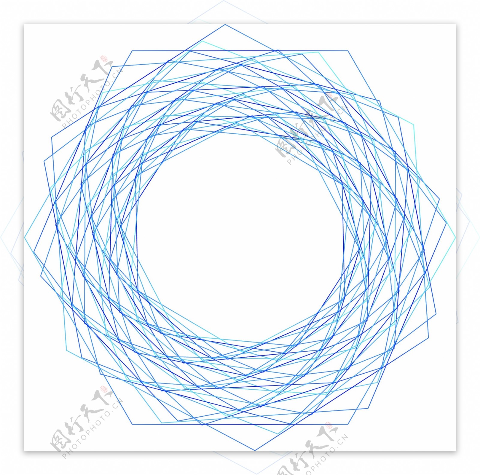 科技风素材渐变叠加线条形状矢量图