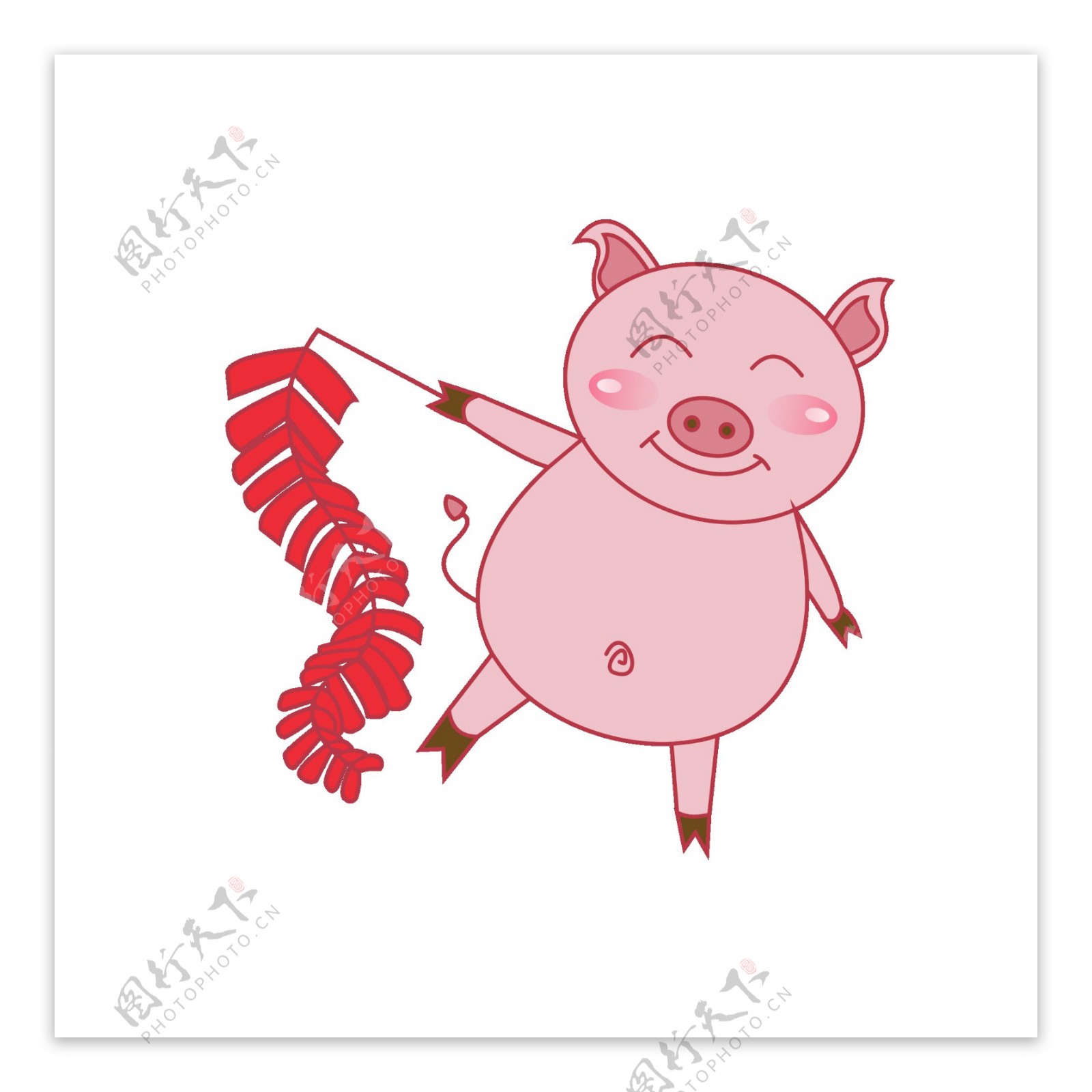 简约猪年猪元素之卡通可爱