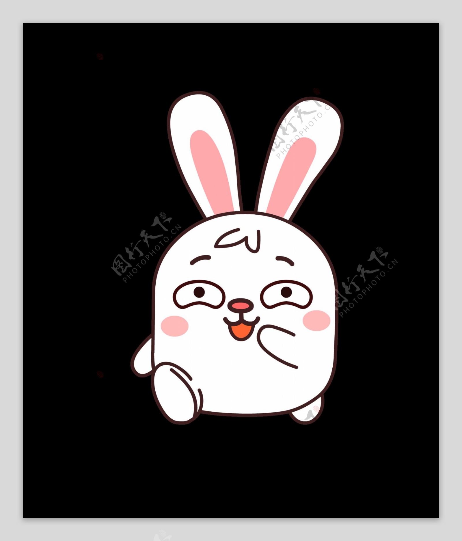 呆狸长长兔兔子卡通兔