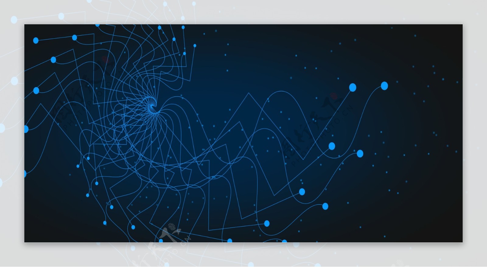蓝色网络科技光束背景设计