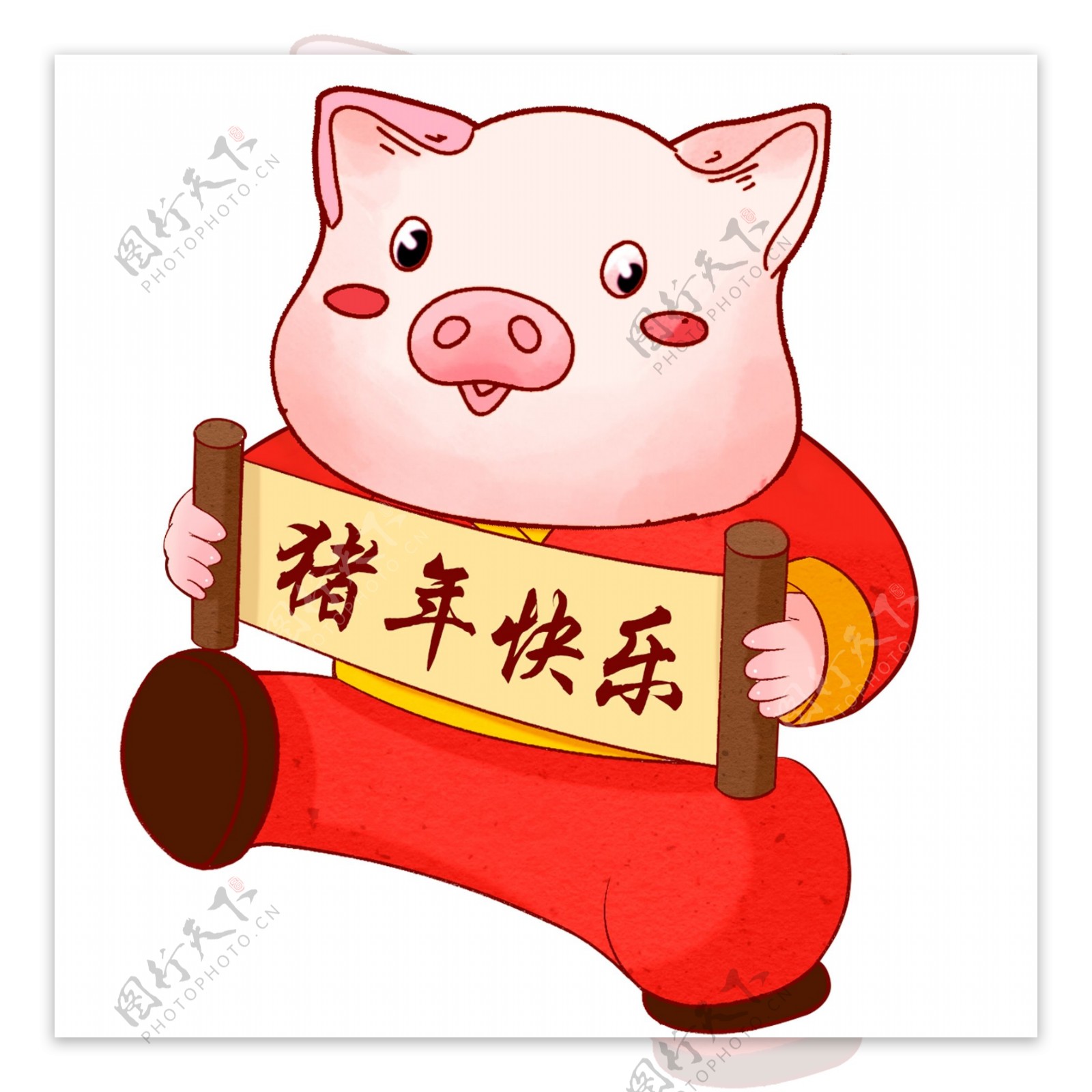 猪年快乐拜年猪猪设计