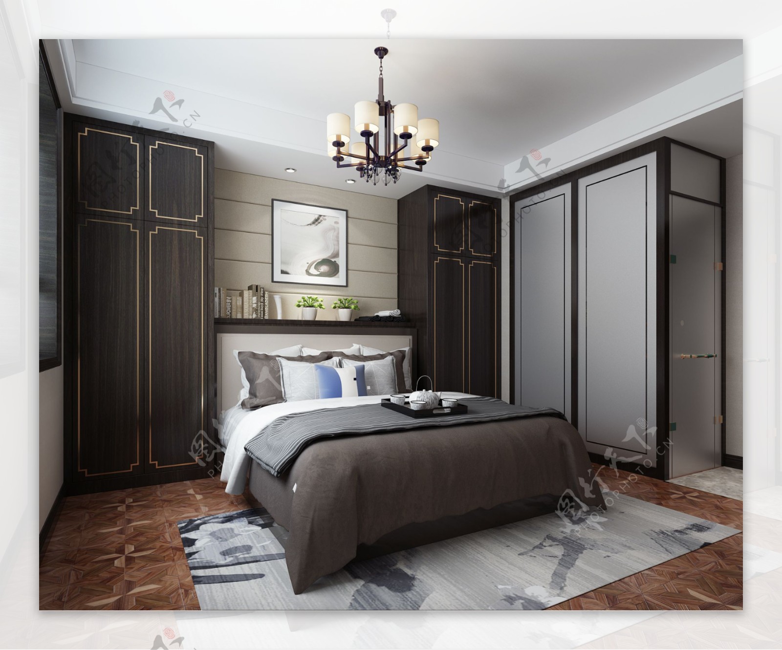 卧室空间3D模型效果图