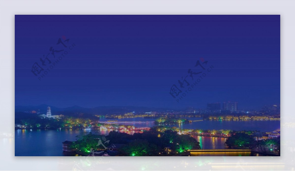 广东惠州西湖景色西湖夜景