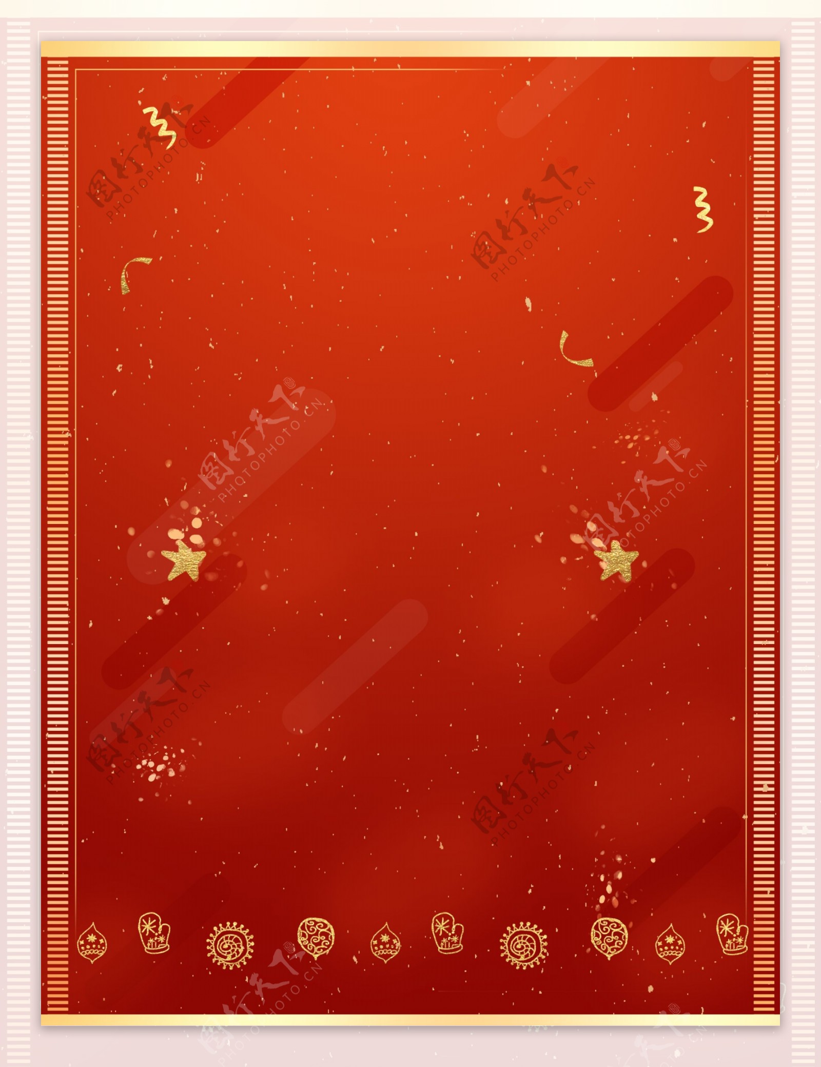 简约红色圣诞主题背景设计
