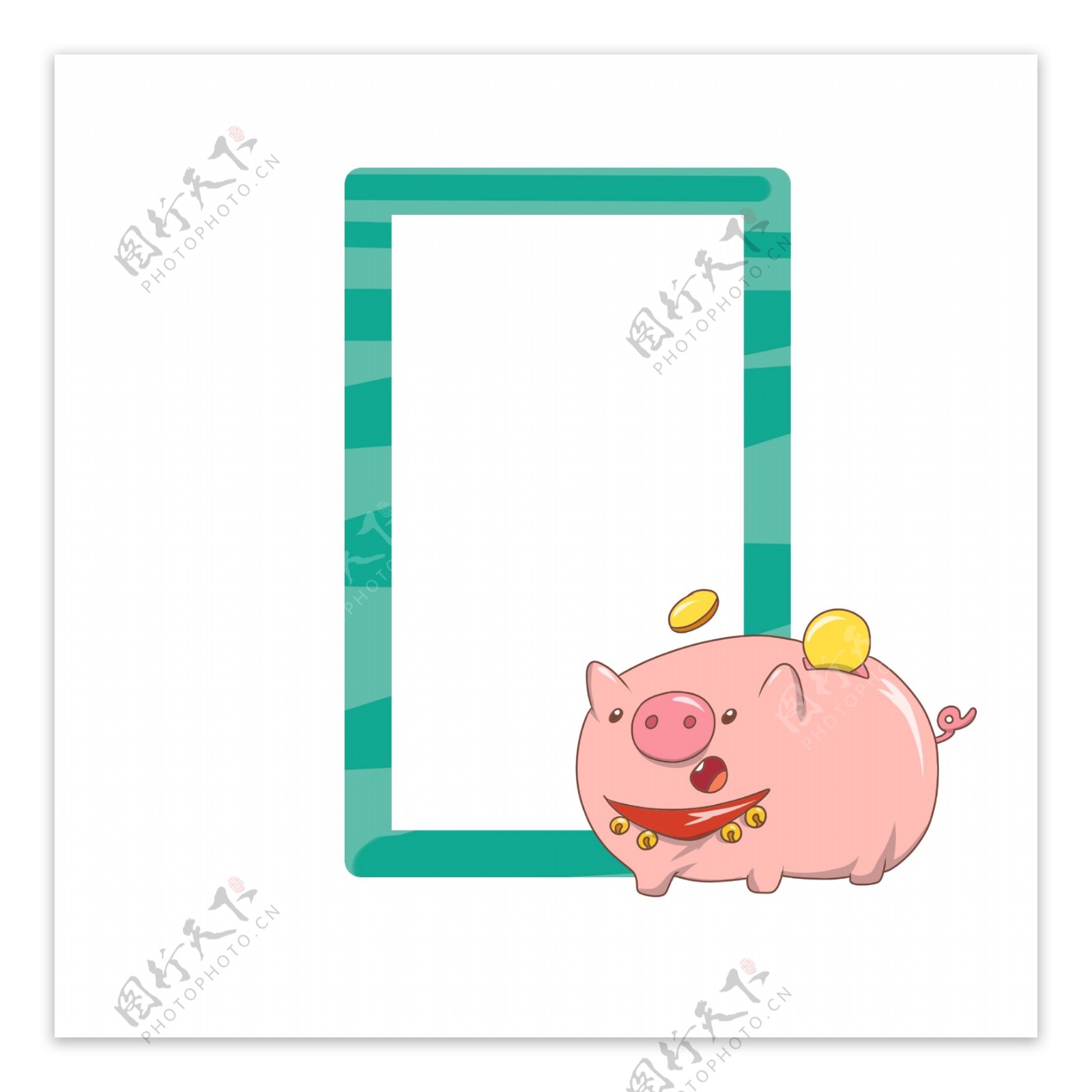 手绘新年猪猪边框