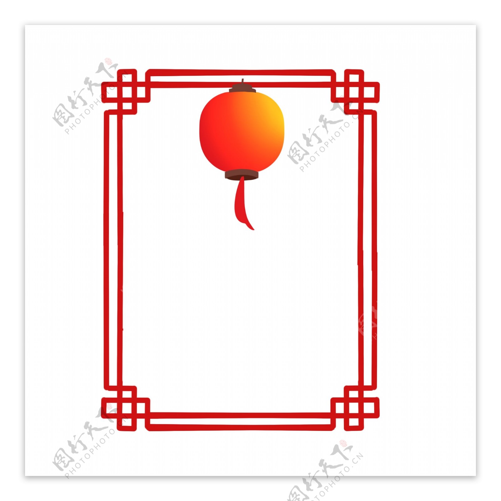 新年红色中国风边框