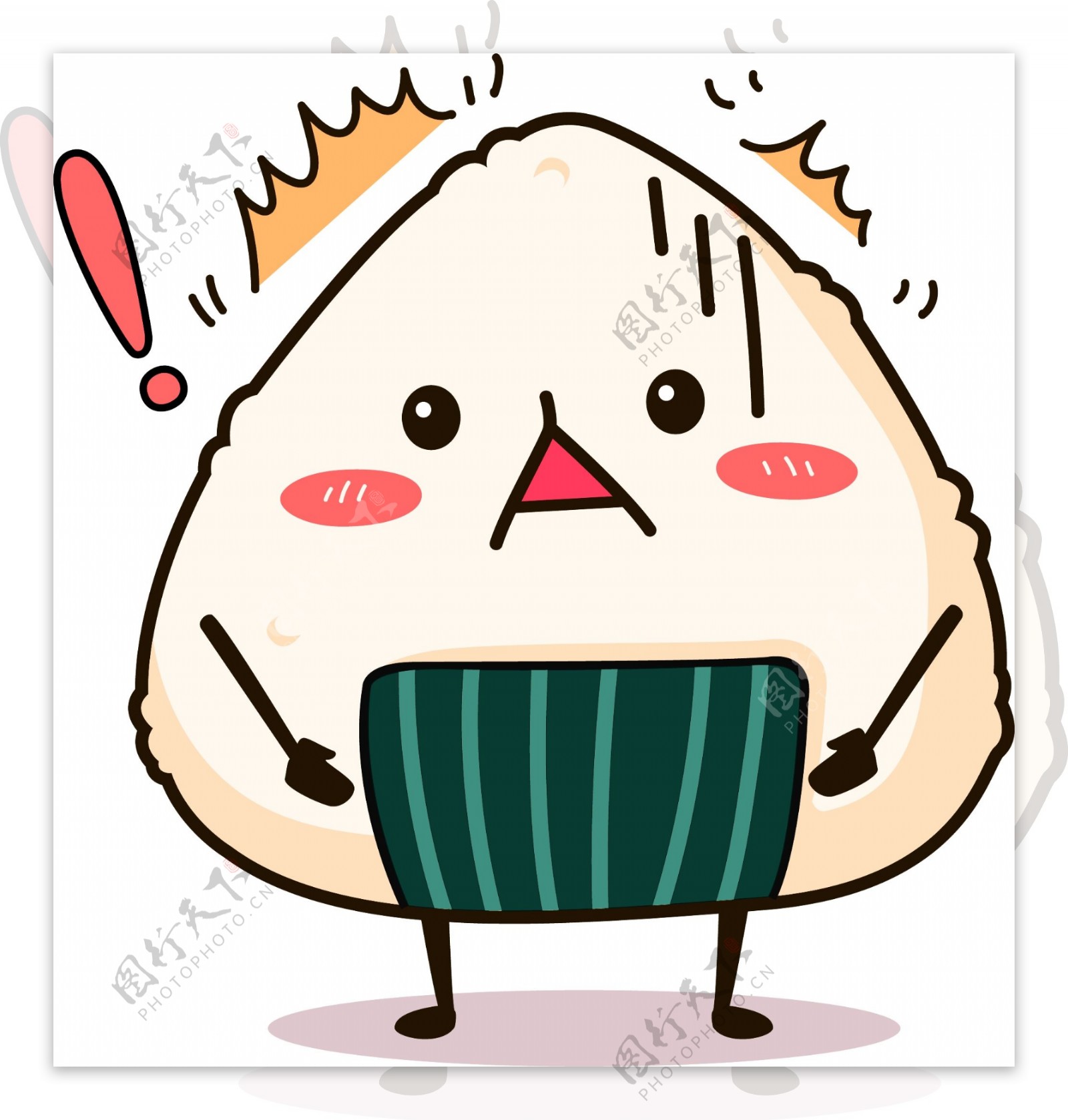 寿司食物卡通可爱表情日式矢量