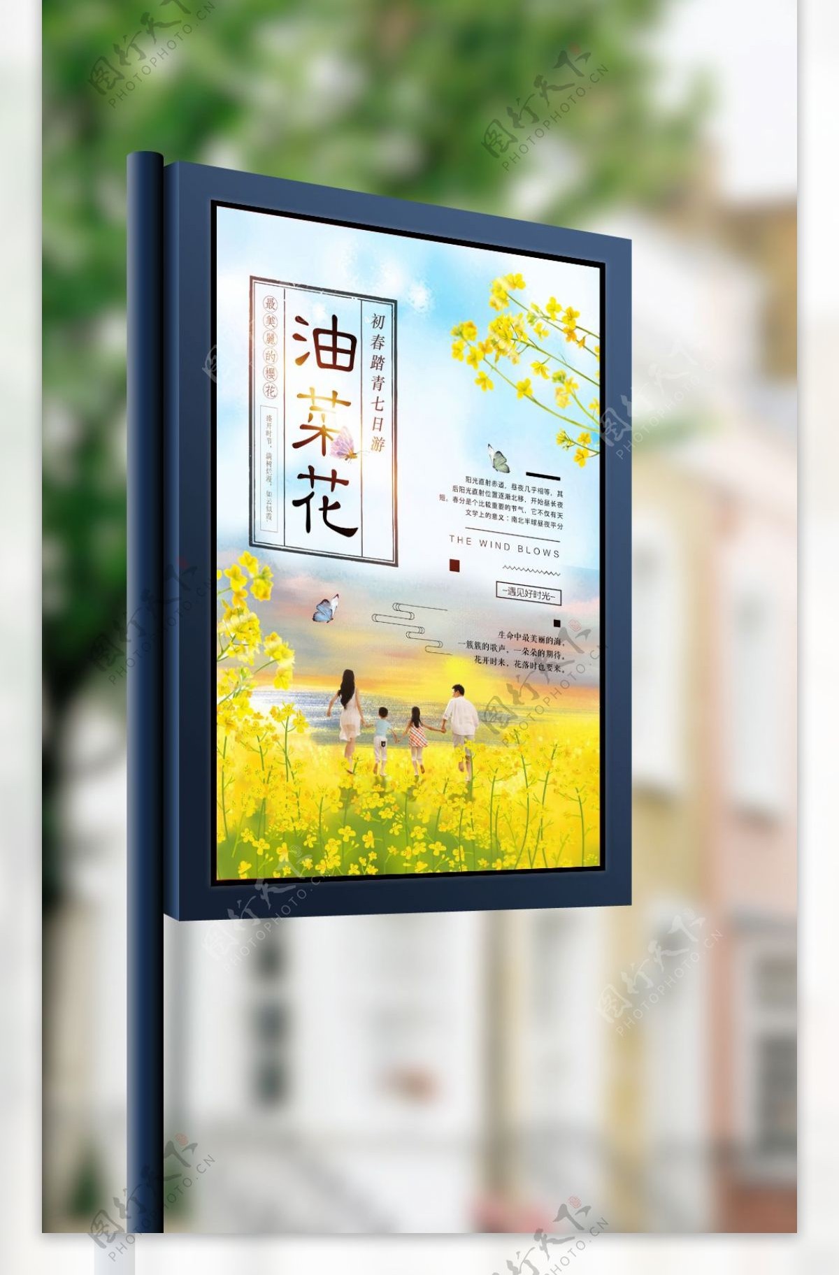 小清新油菜花旅游海报设计