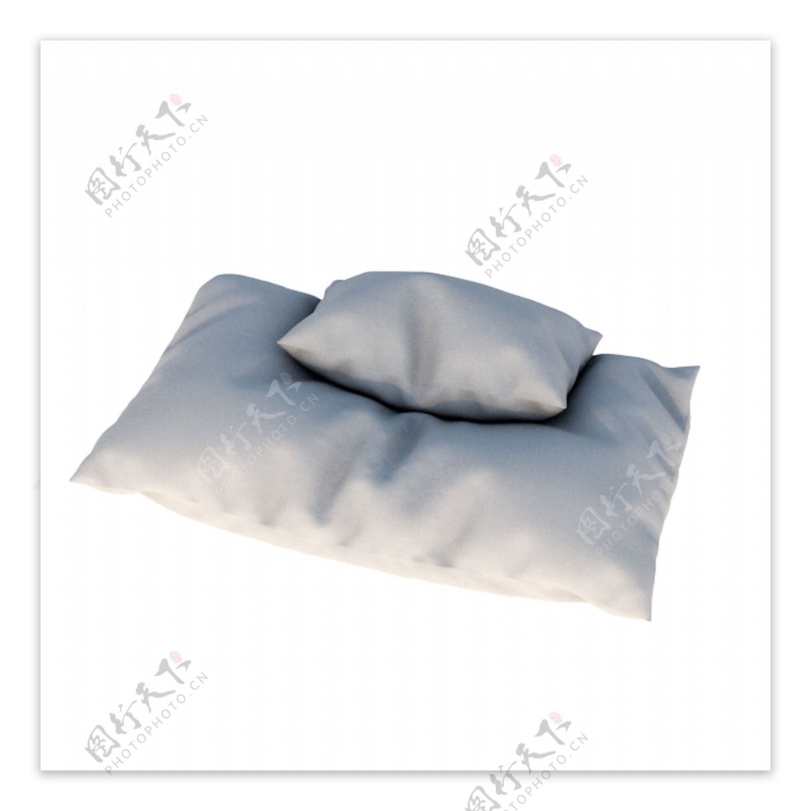C4D立体白色枕头可商用