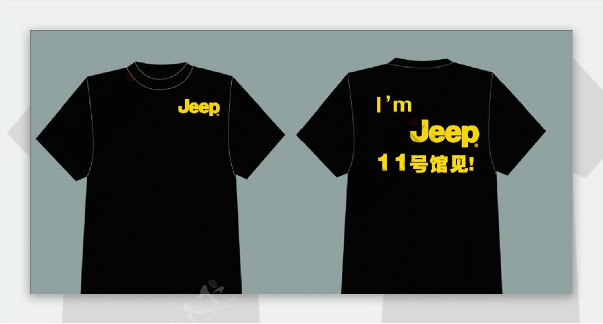 jeep车展T恤衣服设计