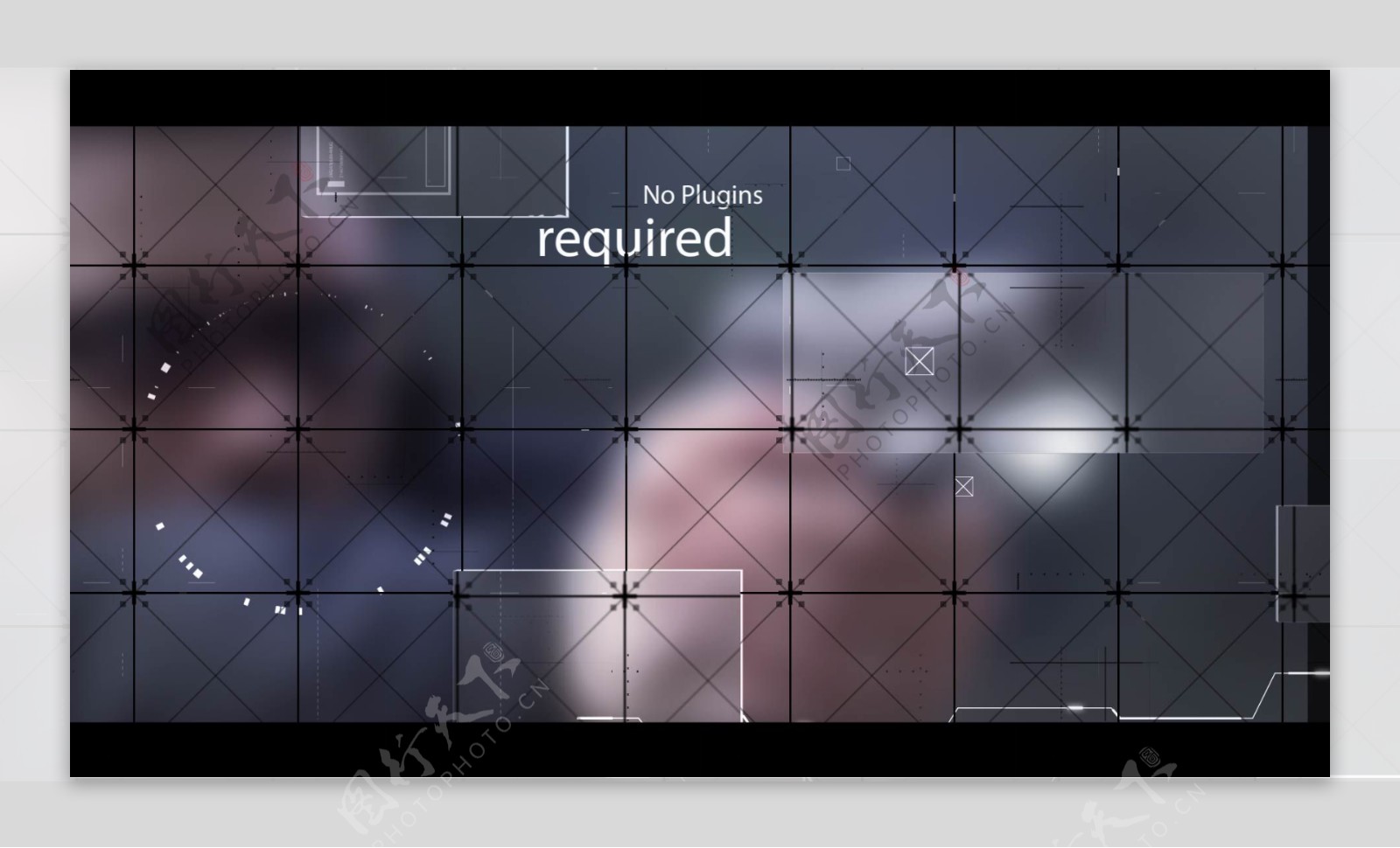 未来高科技风格的网格图像宣传片ae模板