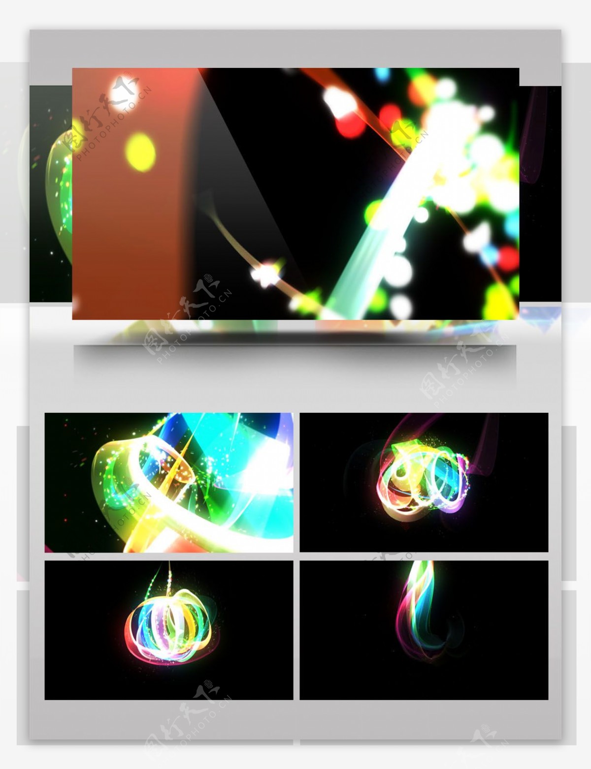 抽象光线绸带logo动画展示ae模板