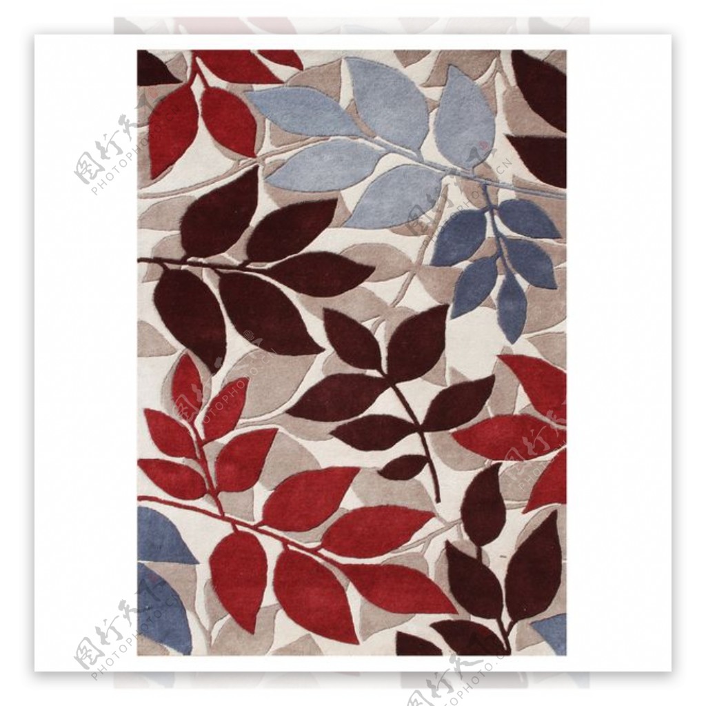 树叶图案地毯材质贴图
