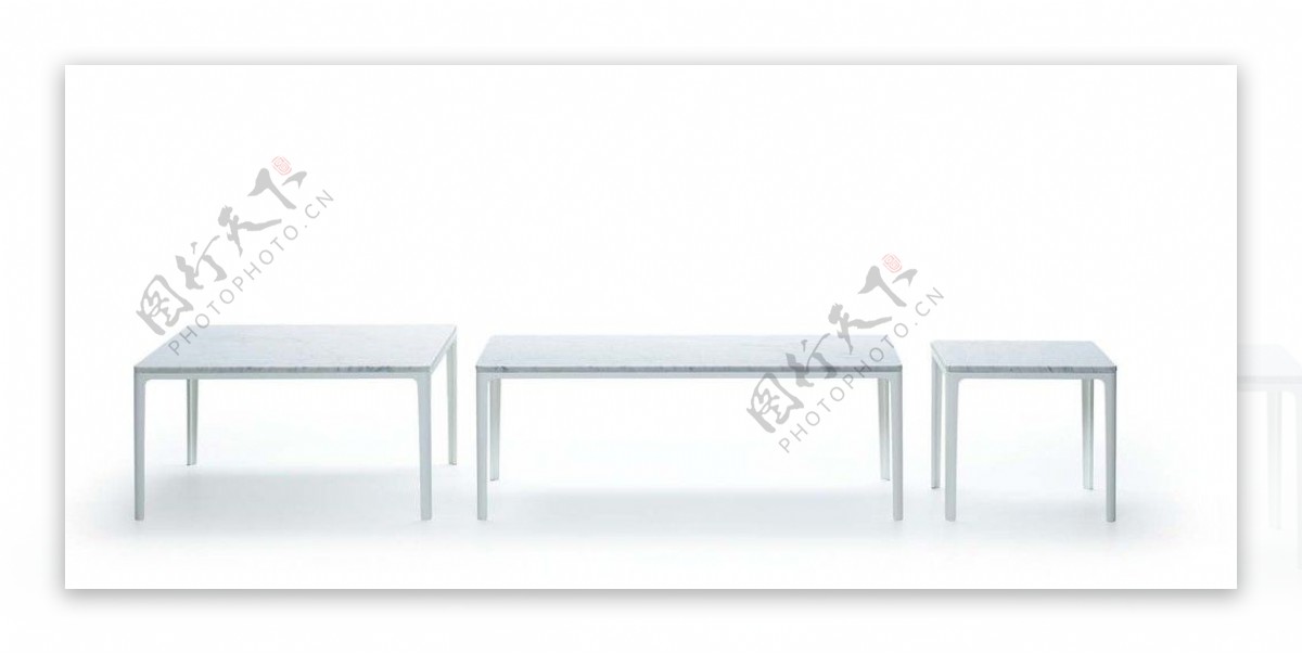 现代时尚简约白色桌子模型素材