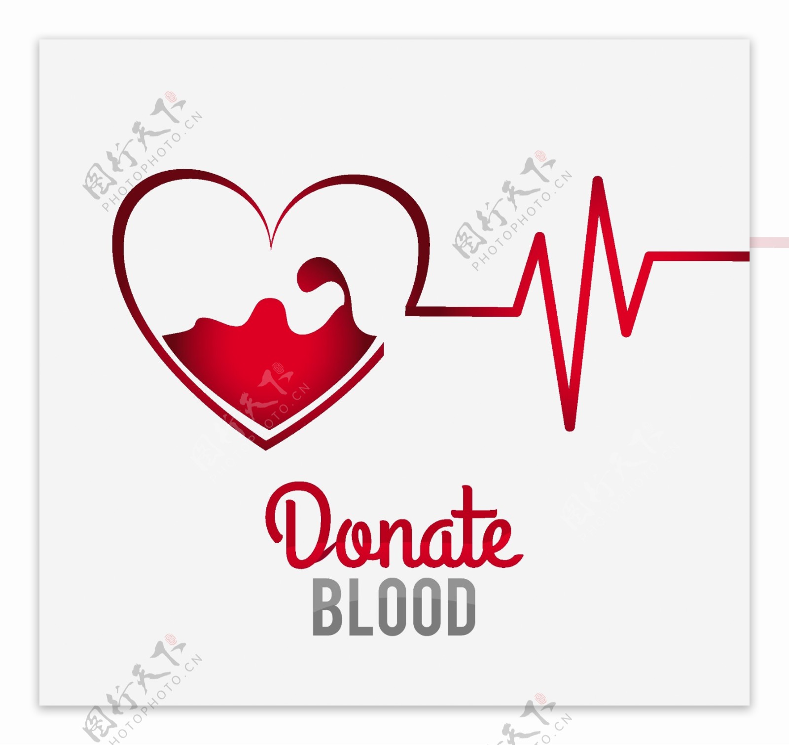 献血广告相关矢量素材