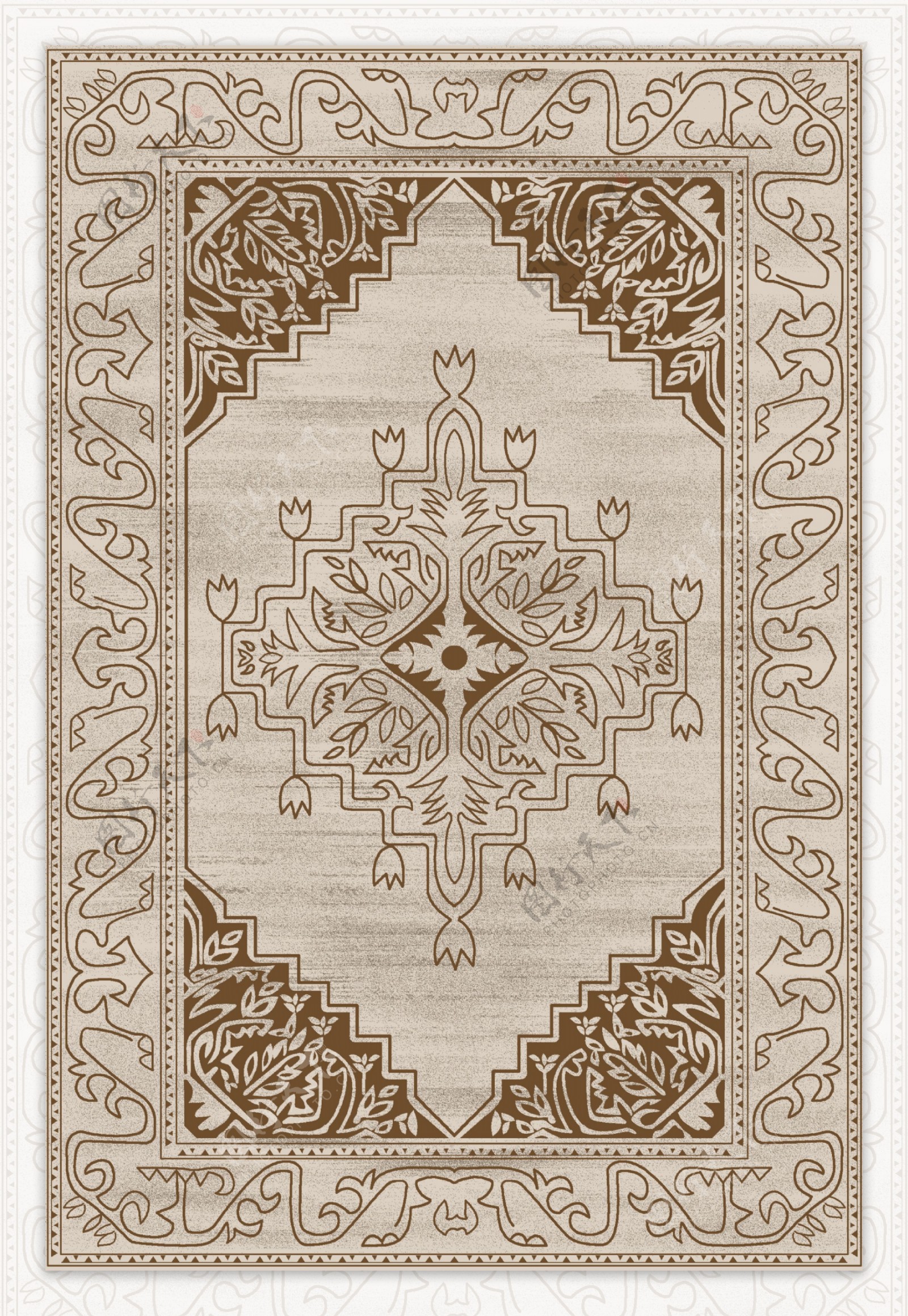 2019年古典几何纹理高贵地毯地垫