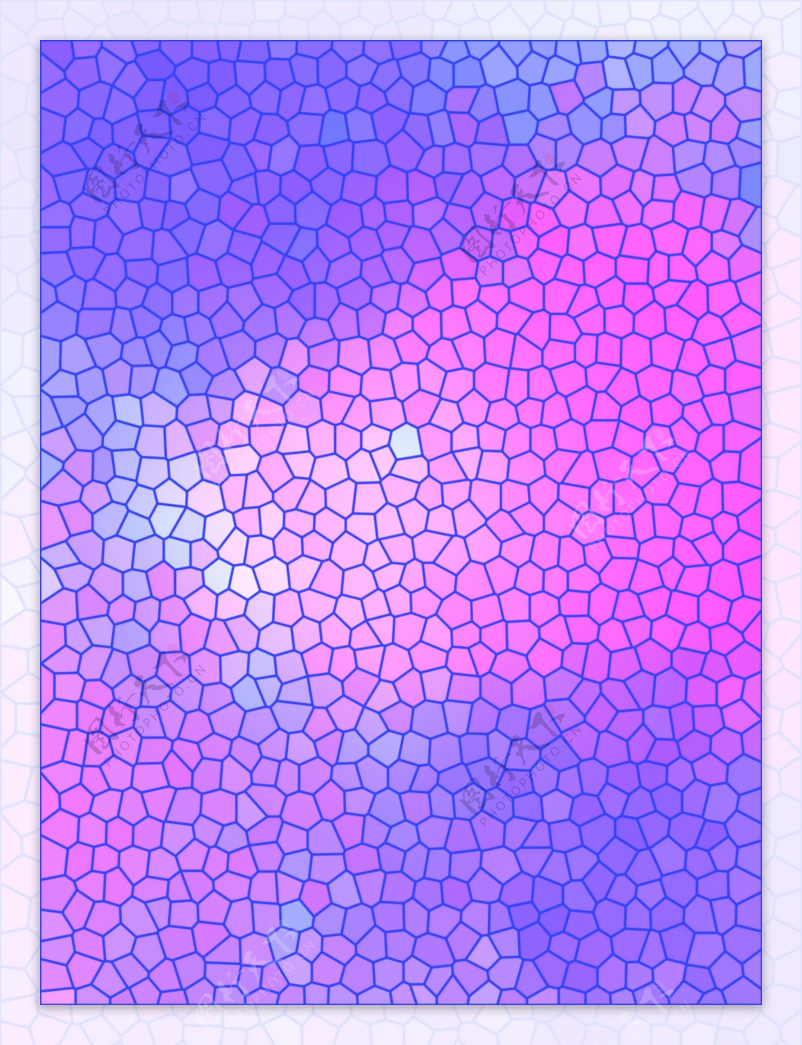 几何形状平铺蓝紫色毛玻璃