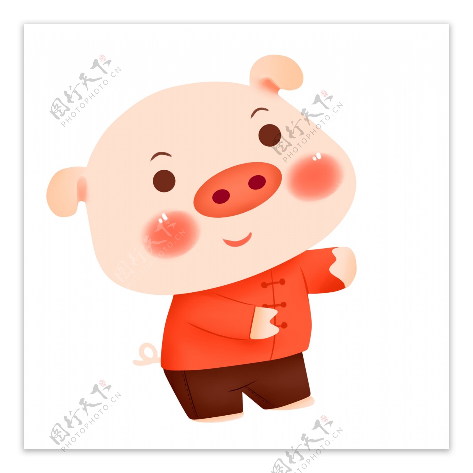 可爱2019猪年形象元素设计