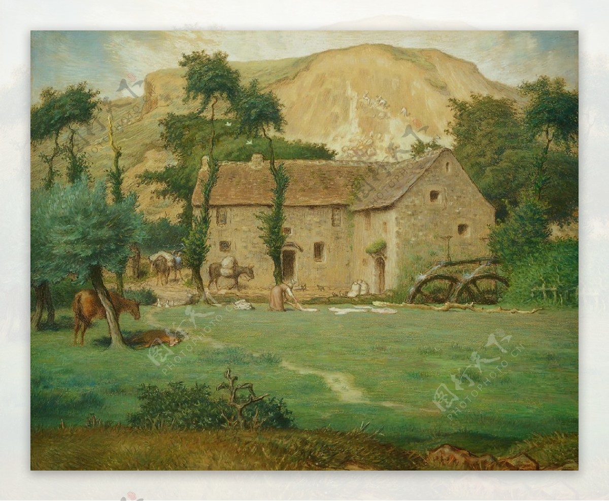 油画作品米勒西方古典油