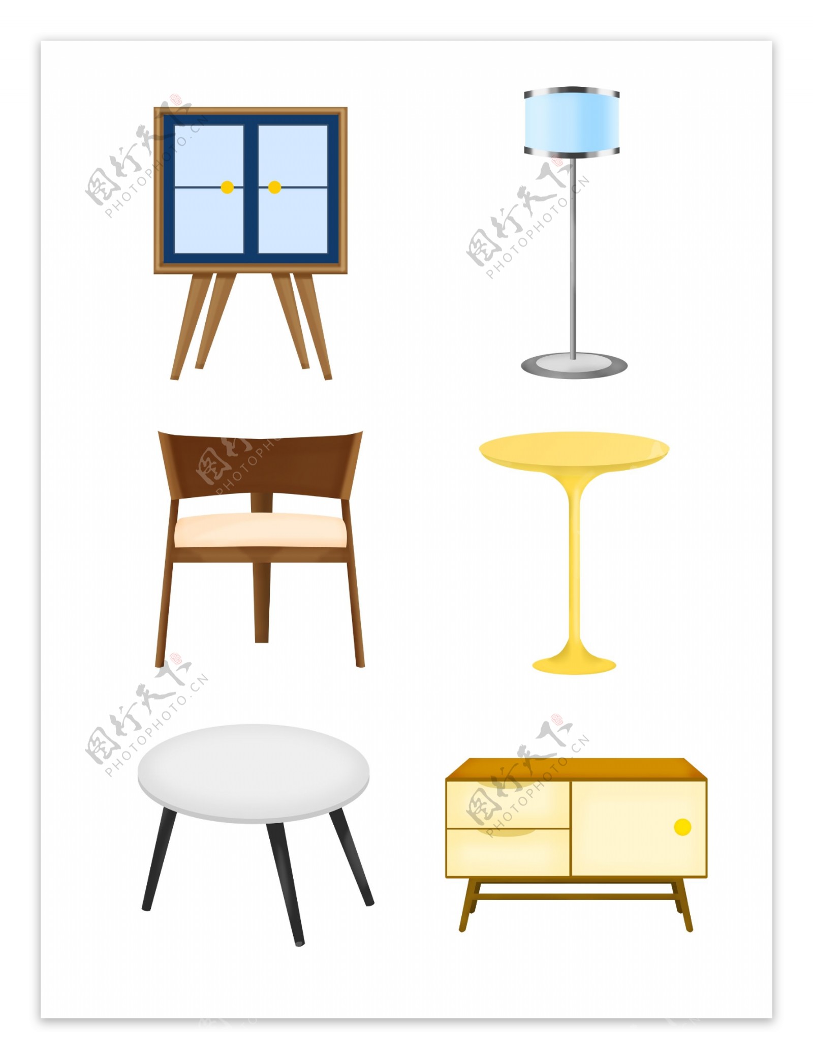 简约风格家具家居椅子柜子桌子软装元素