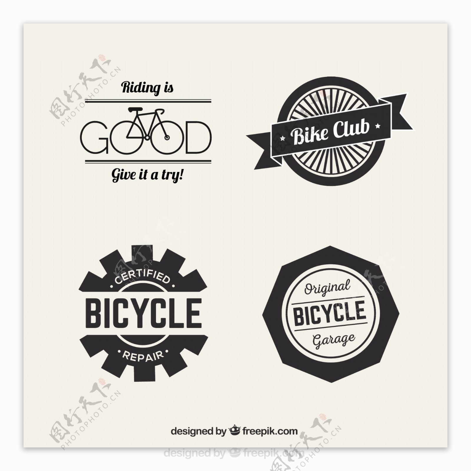 复古自行车标识