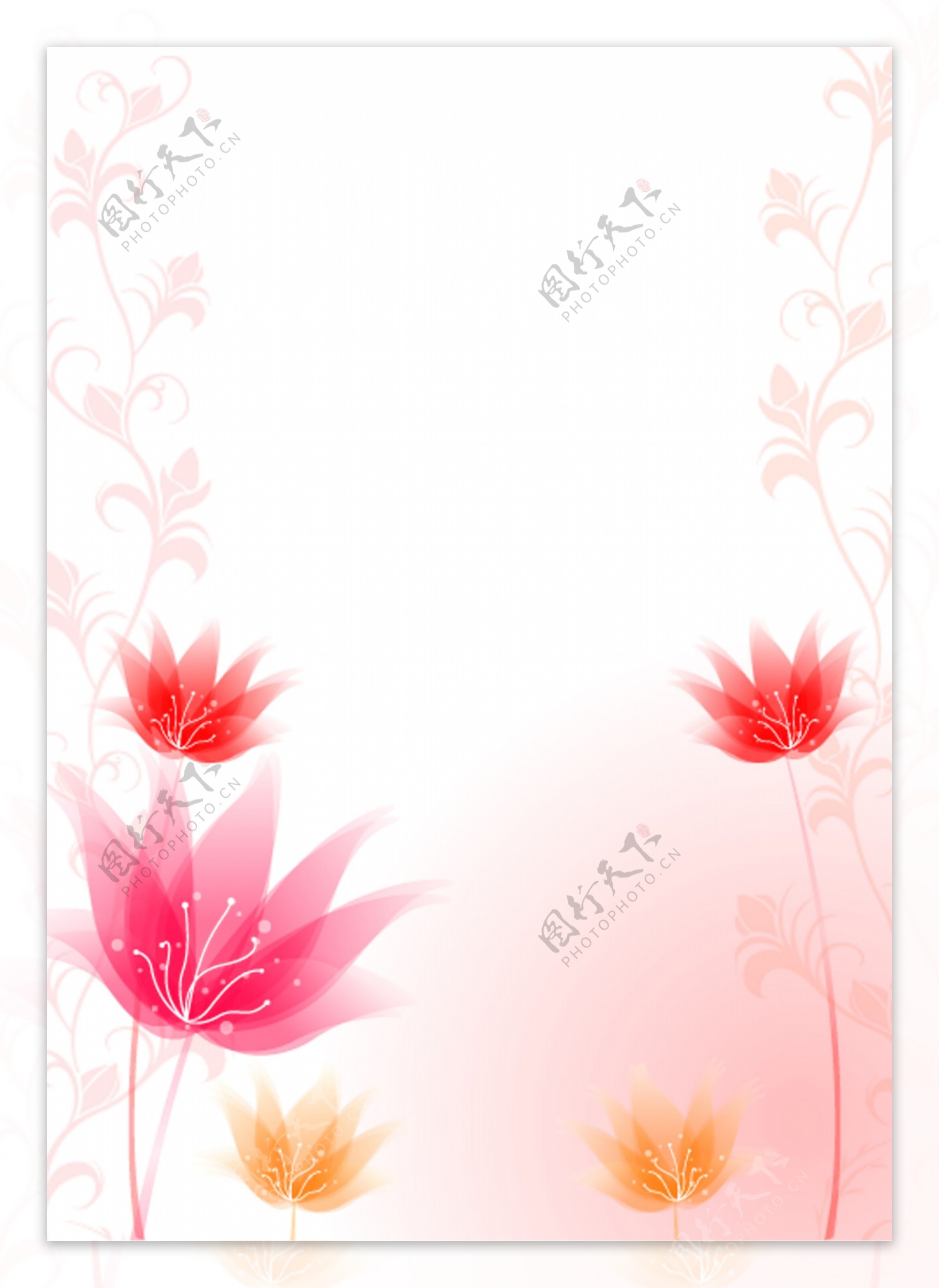 粉色花朵温馨背景海报写真花纹