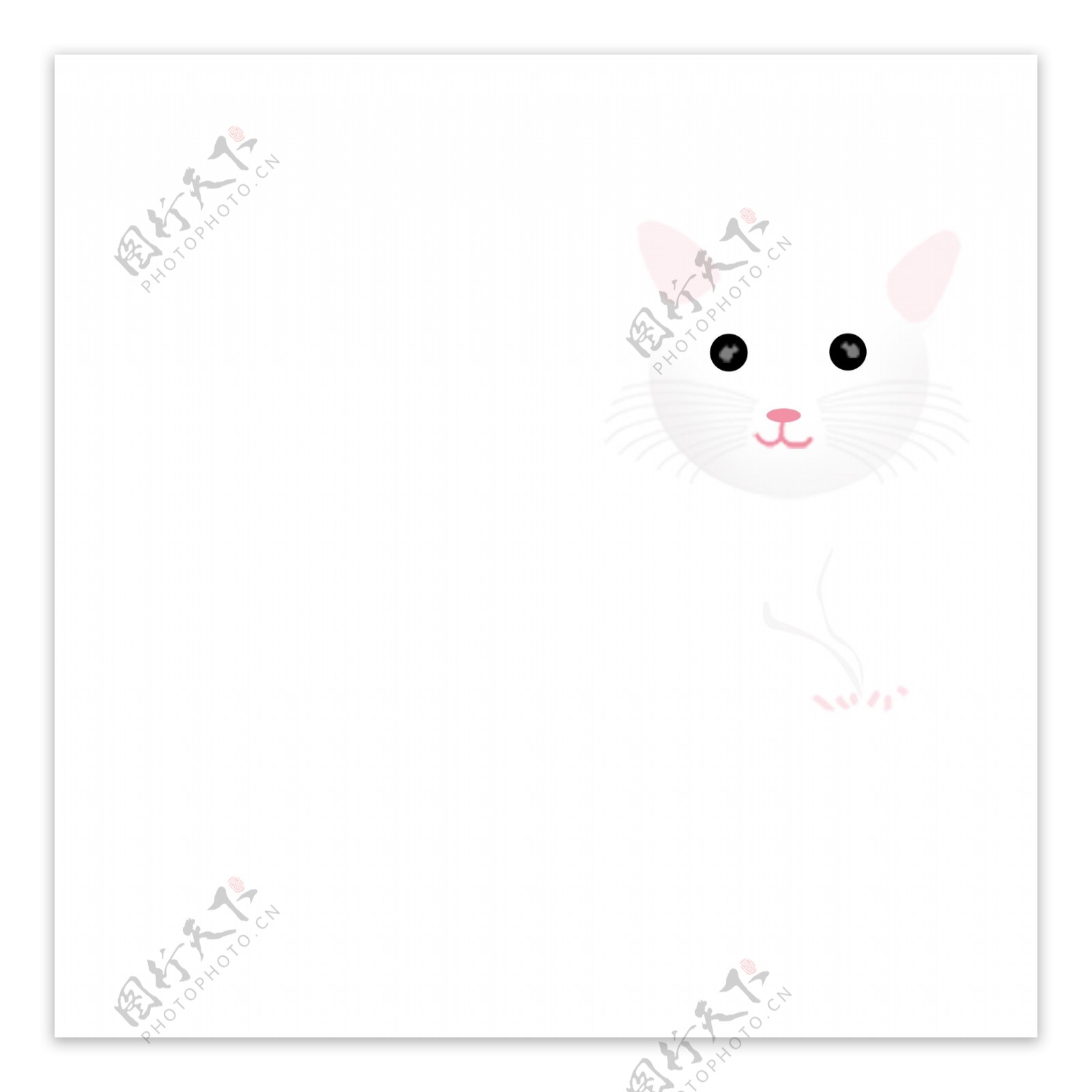 手绘猫咪动物卡通透明素材