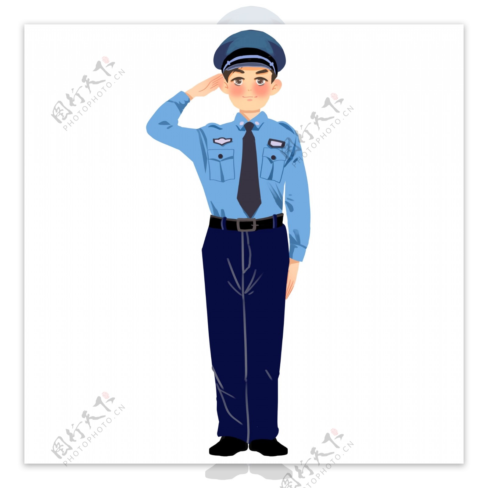 卡通可爱小警察人物设计