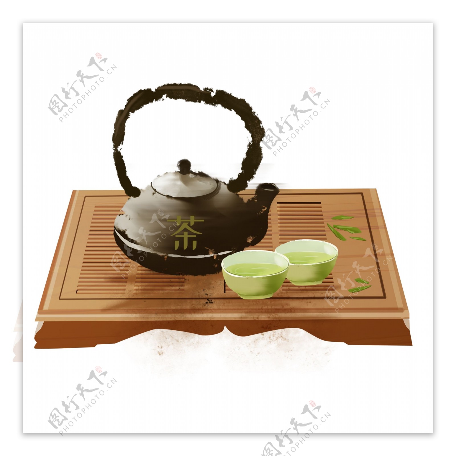 传统中国风茶文化插画设计