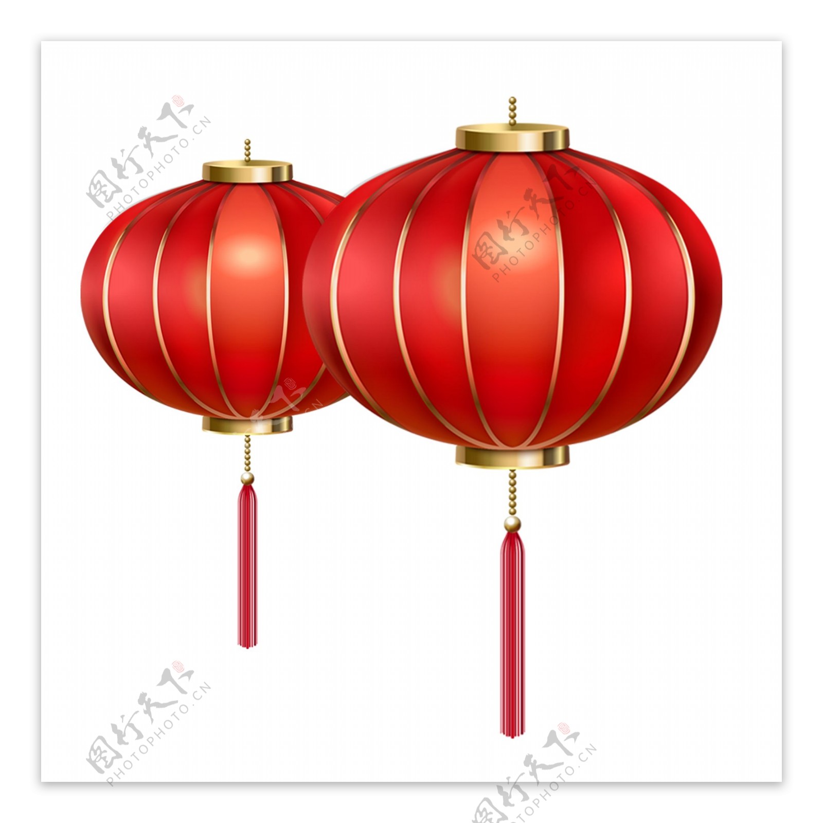 春节庆祝红色灯笼节日元素