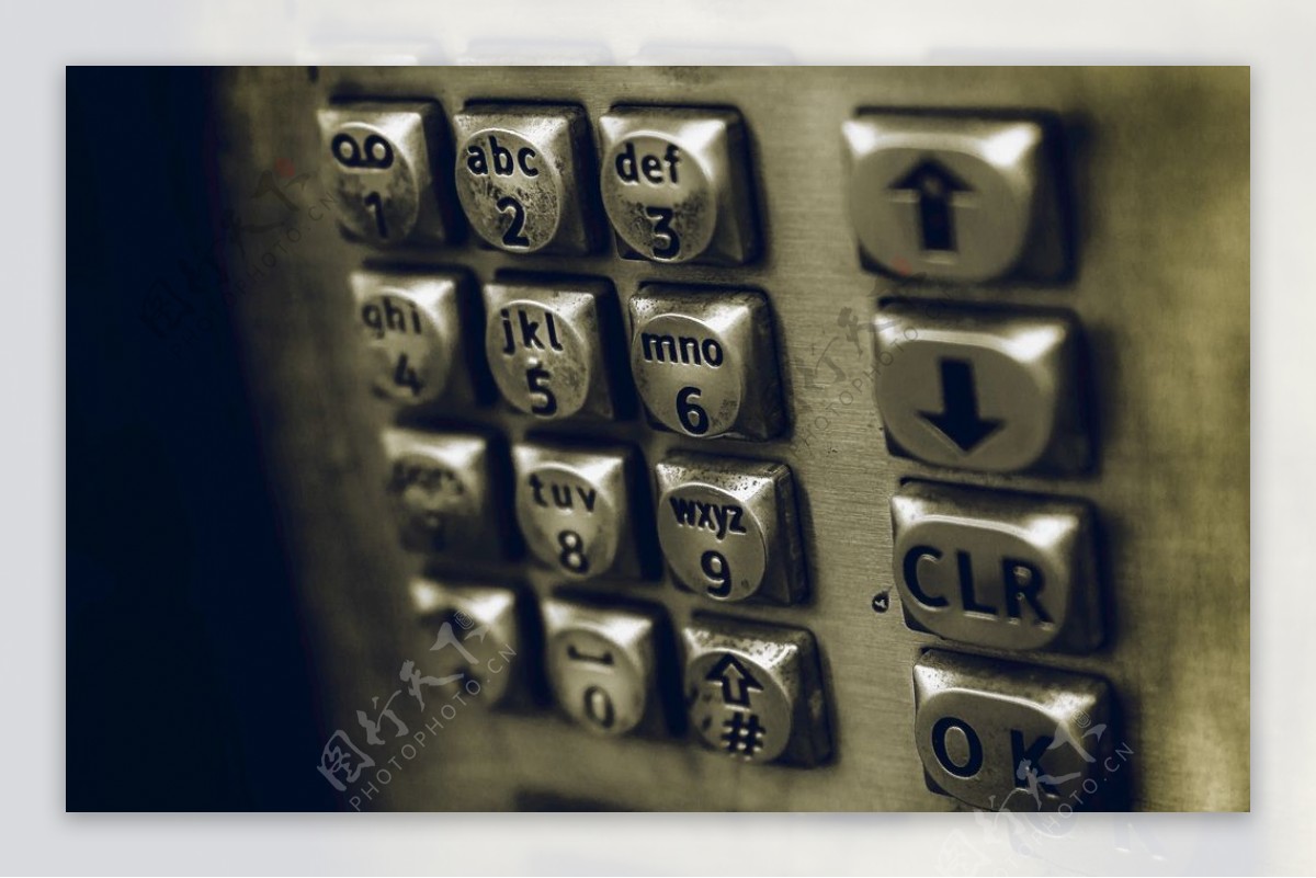 老式电话亭按钮