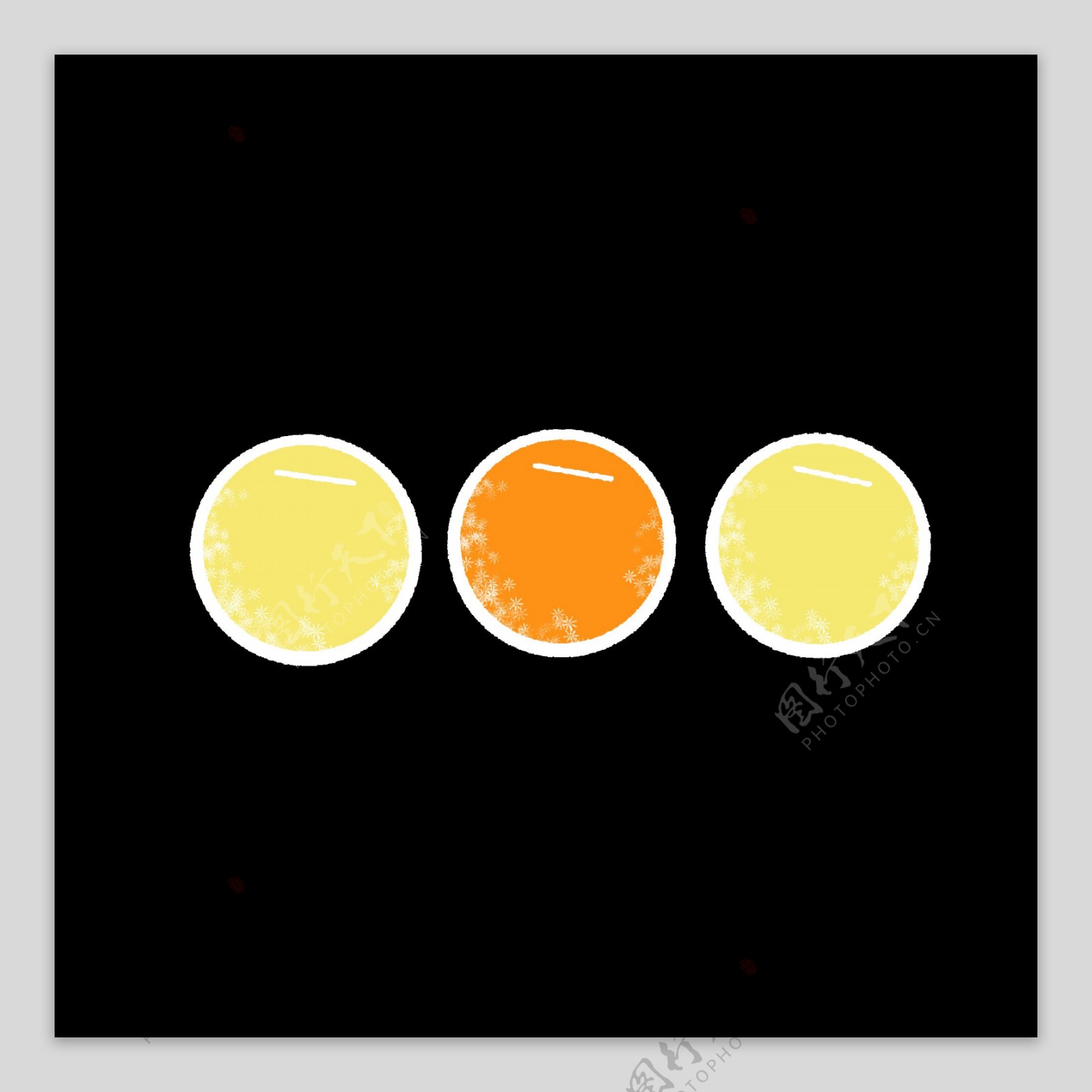 黄色橘色圆形分类标识
