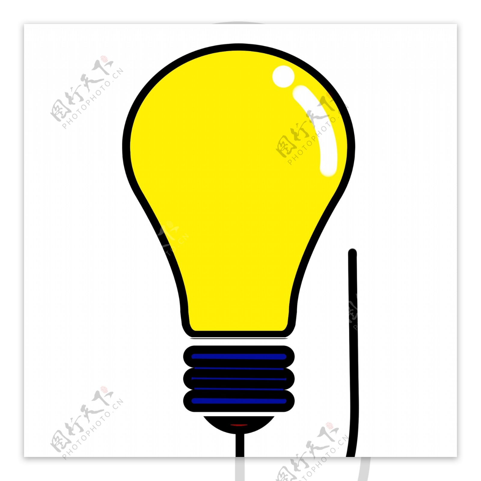 黄色立体卡通风可爱风泡灯UI图标